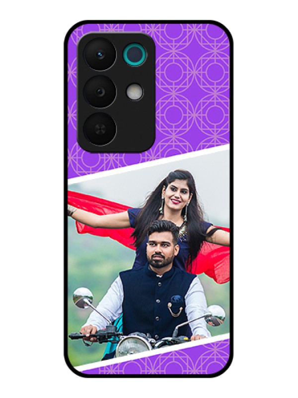 Custom Realme 15X 5G Custom Glass Phone Case - Violet Color Pattern Design