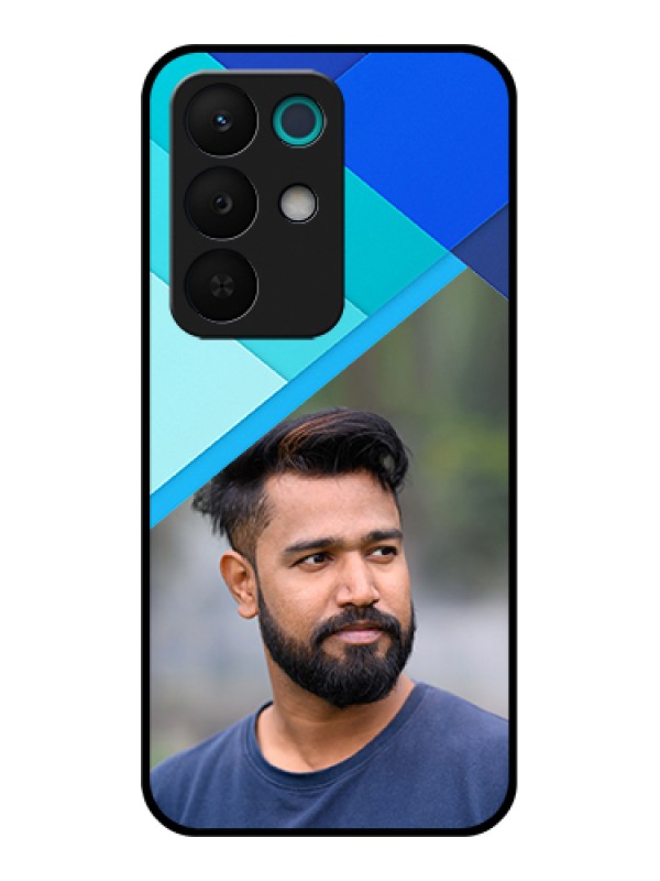 Custom Realme 15X 5G Custom Glass Phone Case - Blue Pattern Design
