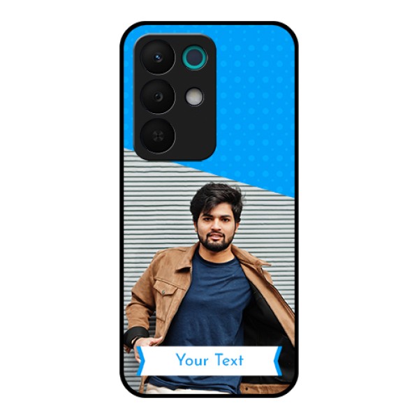 Realme 15X 5G Custom Glass Phone Case - Simple Blue Color Design