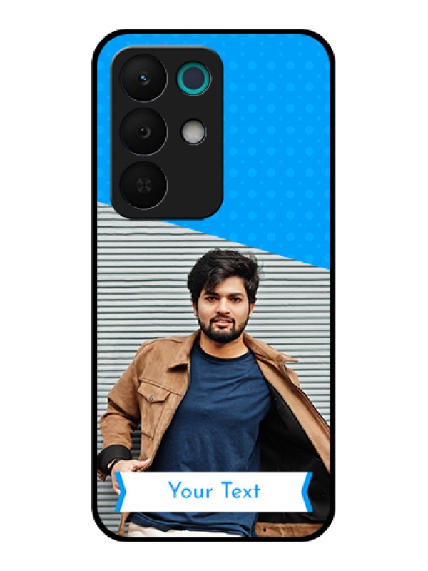 Custom Realme 15X 5G Custom Glass Phone Case - Simple Blue Color Design