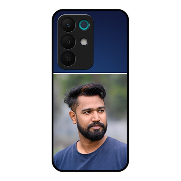 Realme 15X 5G Custom Glass Phone Case - Simple Royal Blue Design Realme 15X 5G Custom Glass Phone Case - Simple Royal Blue Design