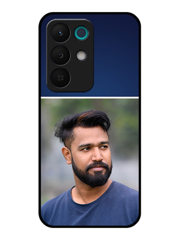 Custom Realme 15X 5G Custom Glass Phone Case - Simple Royal Blue Design