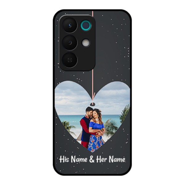 Realme 15X 5G Custom Glass Phone Case - Hanging Heart Design