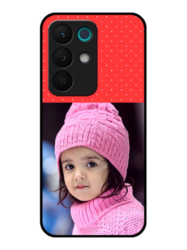 Custom Realme 15X 5G Custom Glass Phone Case - Red Pattern Design