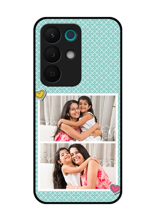 Realme 15X 5G Custom Glass Phone Case - 2 Image Holder With Pattern Design