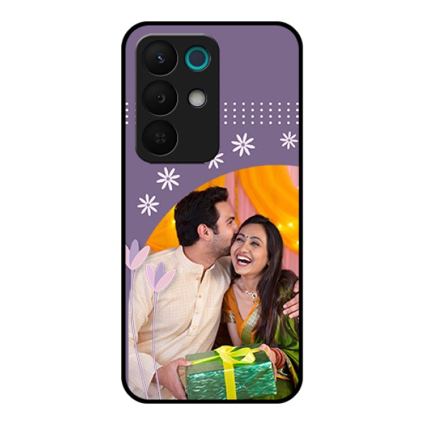 Realme 15X 5G Custom Glass Phone Case - Lavender Flowers Design Realme 15X 5G Custom Glass Phone Case - Lavender Flowers Design
