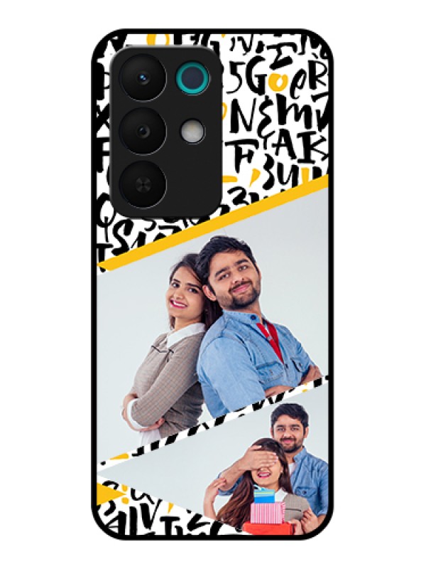 Custom Realme 15X 5G Custom Glass Phone Case - Letters Pattern Design