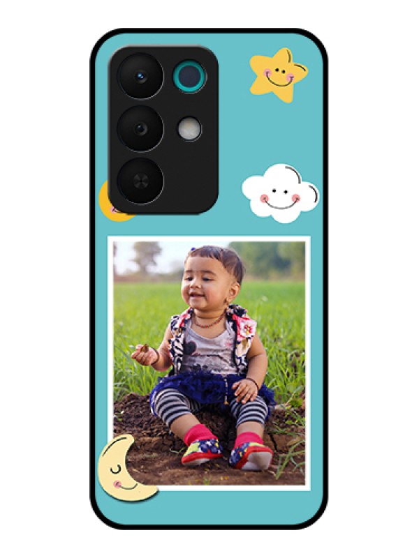 Custom Realme 15X 5G Custom Glass Phone Case - Smiley Kids Stars Design