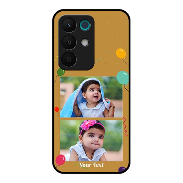 Realme 15X 5G Custom Glass Phone Case - Image Holder With Birthday Celebrations Design