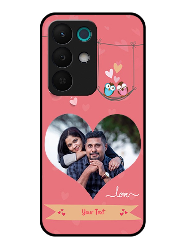 Custom Realme 15X 5G Custom Glass Phone Case - Peach Color Love Design