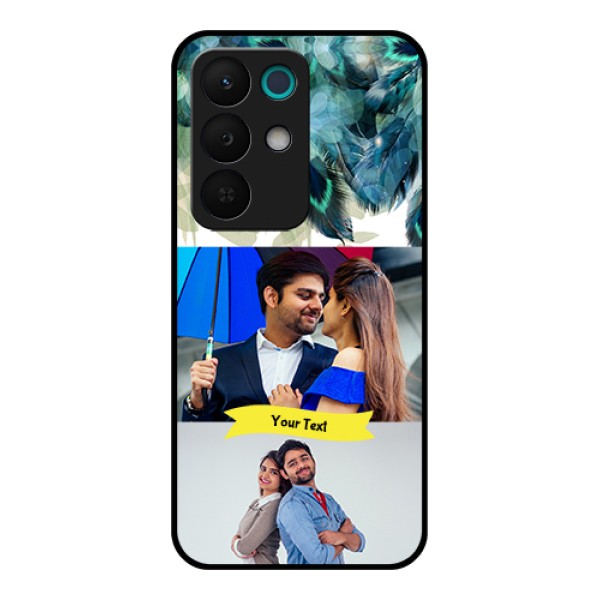Realme 15X 5G Custom Glass Phone Case - Image With Boho Peacock Feather Design Realme 15X 5G Custom Glass Phone Case - Image With Boho Peacock Feather Design