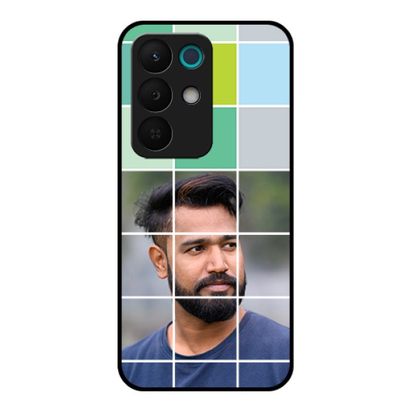 Realme 15X 5G Custom Glass Phone Case - With White Box Pattern Realme 15X 5G Custom Glass Phone Case - With White Box Pattern