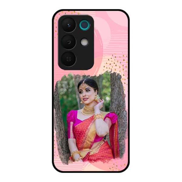 Realme 15X 5G Custom Glass Phone Case - Gold Glitter Splash Design Realme 15X 5G Custom Glass Phone Case - Gold Glitter Splash Design