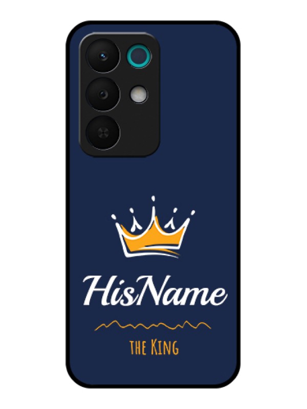 Custom Realme 15X 5G Custom Glass Phone Case - King With Name Design