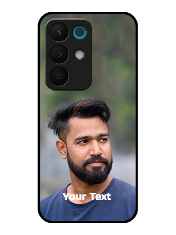 Custom Realme 15X 5G Custom Glass Phone Case - Photo With Text Design