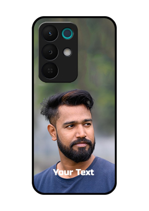 Realme 15X 5G Custom Glass Phone Case - Photo With Text Design
