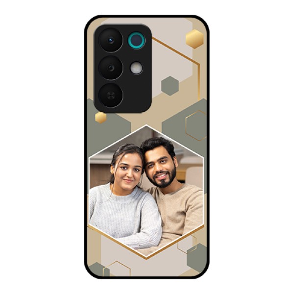 Realme 15X 5G Custom Glass Phone Case - Stylish Hexagon Pattern Design Realme 15X 5G Custom Glass Phone Case - Stylish Hexagon Pattern Design
