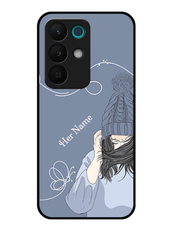 Custom Realme 15X 5G Custom Glass Phone Case - Girl In Winter Outfit Design