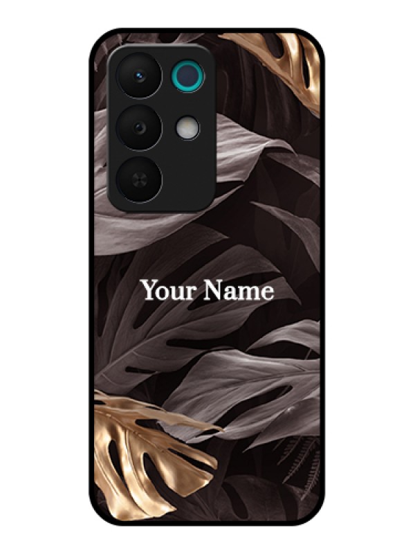 Custom Realme 15X 5G Custom Glass Phone Case - Wild Leaves Digital Paint Design