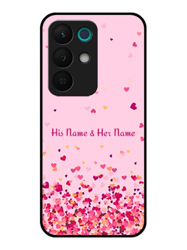 Custom Realme 15X 5G Custom Glass Phone Case - Floating Hearts Design