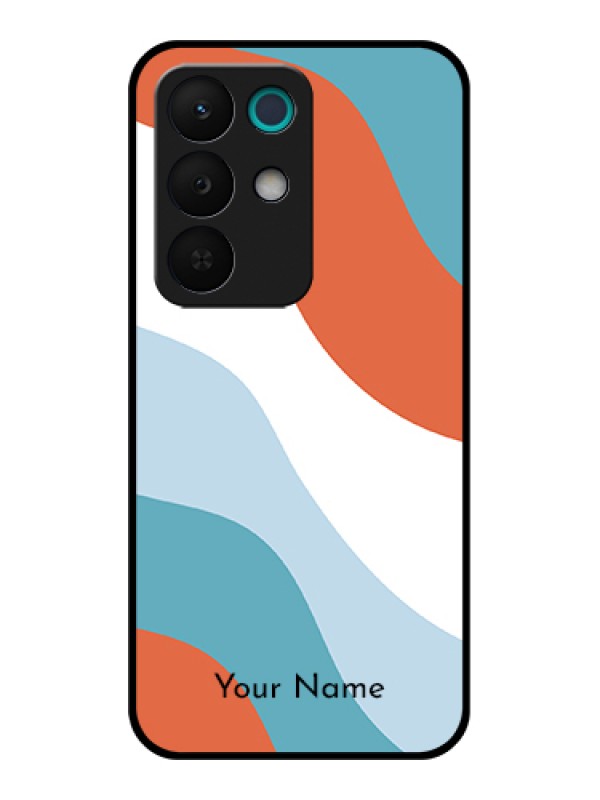 Custom Realme 15X 5G Custom Glass Phone Case - Coloured Waves Design