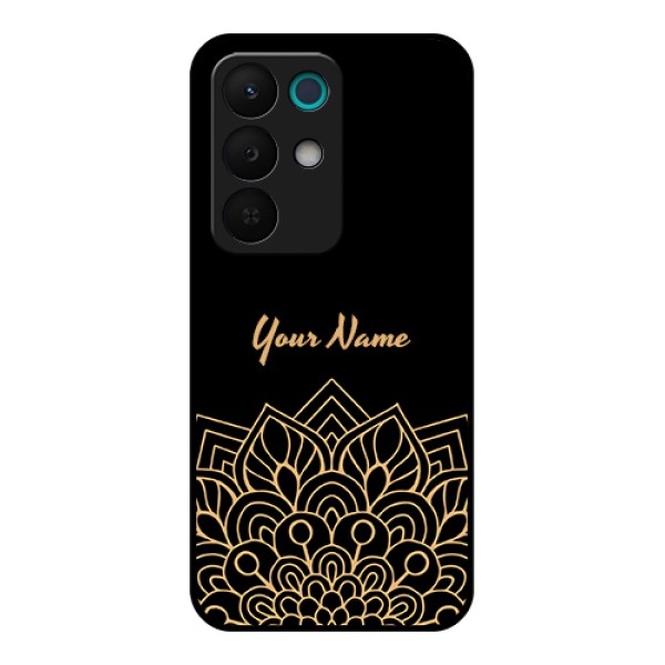 Realme 15X 5G Custom Glass Phone Case - Golden Mandala Design