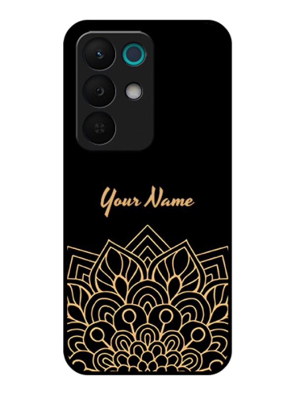 Custom Realme 15X 5G Custom Glass Phone Case - Golden Mandala Design