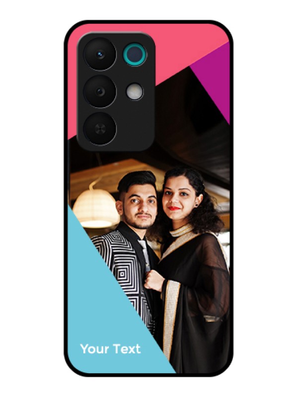 Custom Realme 15X 5G Custom Glass Phone Case - Stacked Triple Colour Design