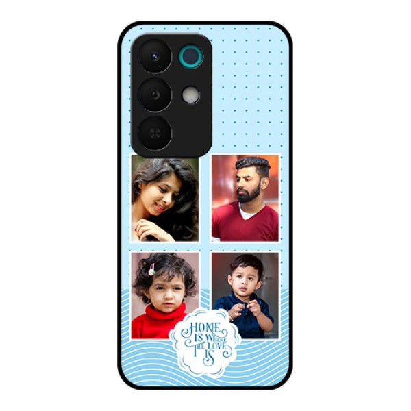 Realme 15X 5G Custom Glass Phone Case - Cute Love Quote With 4 Pic Upload Design Realme 15X 5G Custom Glass Phone Case - Cute Love Quote With 4 Pic Upload Design