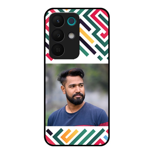 Realme 15X 5G Custom Glass Phone Case - Colorful Maze Pattern Design Realme 15X 5G Custom Glass Phone Case - Colorful Maze Pattern Design