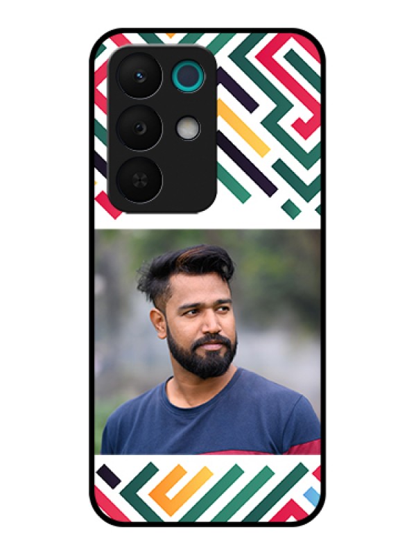 Custom Realme 15X 5G Custom Glass Phone Case - Colorful Maze Pattern Design