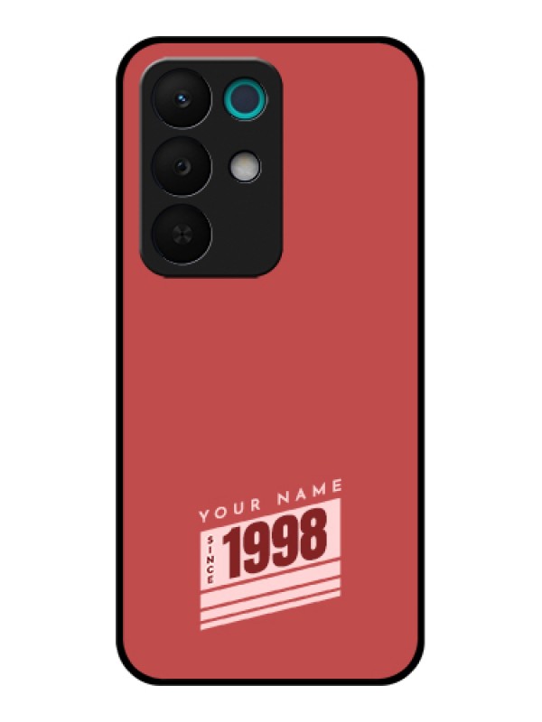 Custom Realme 15X 5G Custom Glass Phone Case - Red Custom Year Of Birth Design