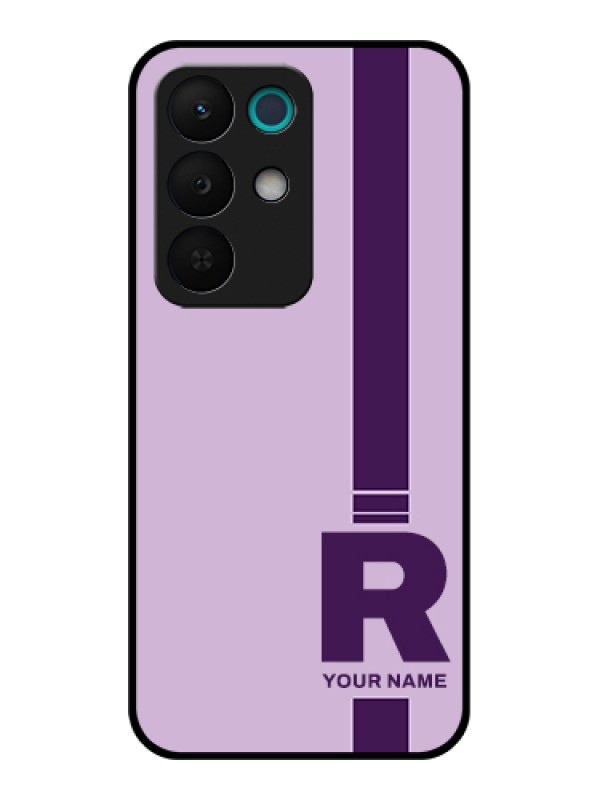 Custom Realme 15X 5G Custom Glass Phone Case - Simple Dual Tone Stripe With Name Design