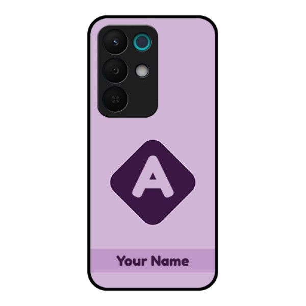 Realme 15X 5G Custom Glass Phone Case - Custom Letter In Curved Badge Design Realme 15X 5G Custom Glass Phone Case - Custom Letter In Curved Badge Design