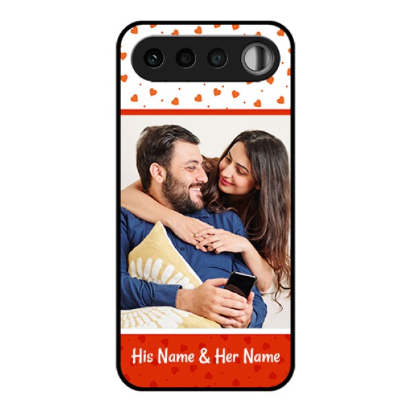 Realme 16 5G Custom Glass Phone Case - Orange Love Symbol Design