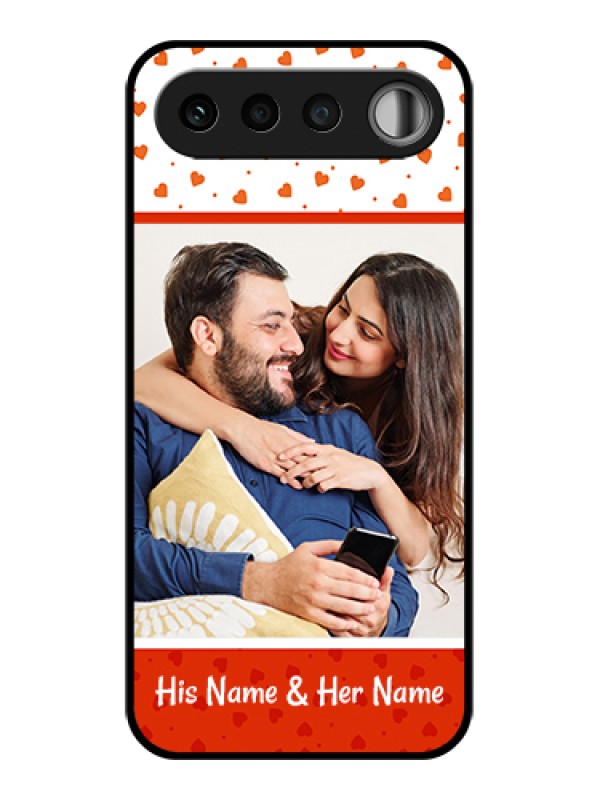 Custom Realme 16 5G Custom Glass Phone Case - Orange Love Symbol Design