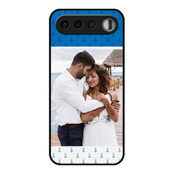 Realme 16 5G Custom Glass Phone Case - Blue Anchors Design