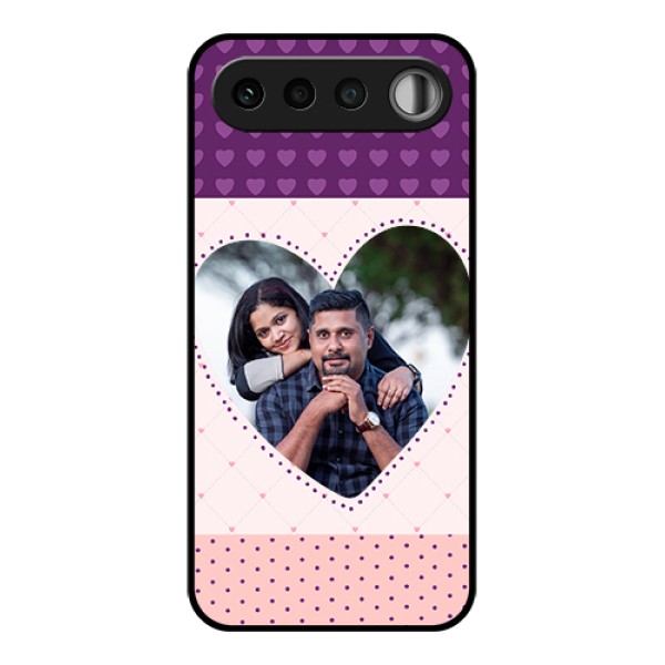 Realme 16 5G Custom Glass Phone Case - Violet Love Dots Design