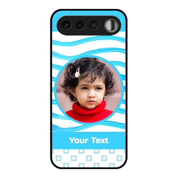 Realme 16 5G Custom Glass Phone Case - Simple Blue Case Design