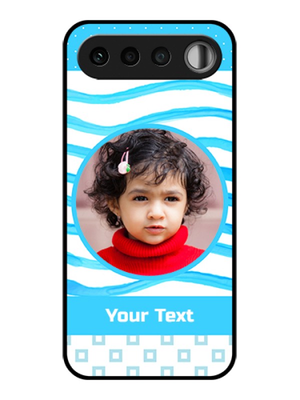 Custom Realme 16 5G Custom Glass Phone Case - Simple Blue Case Design