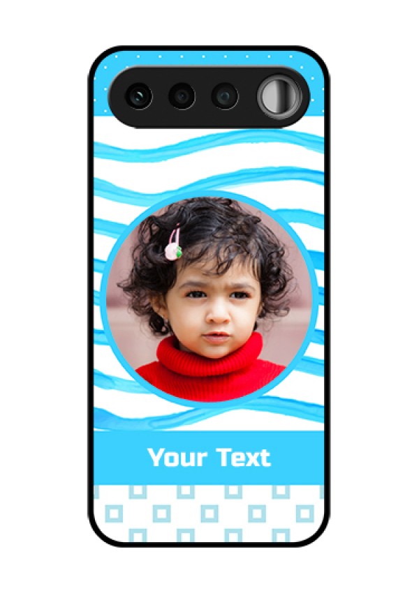 Realme 16 5G Custom Glass Phone Case - Simple Blue Case Design