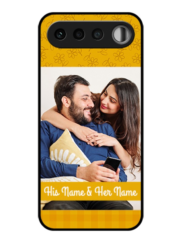 Custom Realme 16 5G Custom Glass Phone Case - Yellow Floral Design