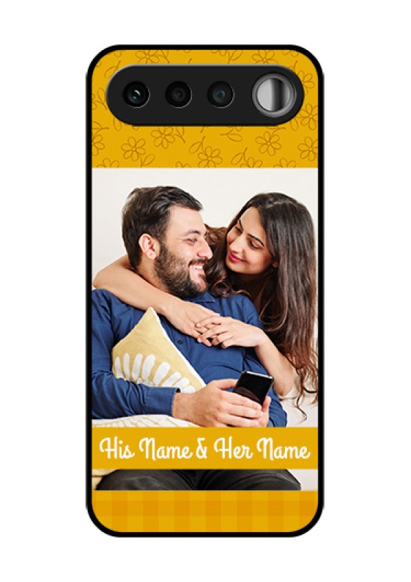 Realme 16 5G Custom Glass Phone Case - Yellow Floral Design