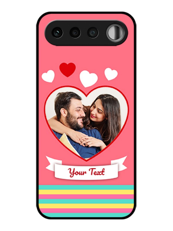 Custom Realme 16 5G Custom Glass Phone Case - Love Shapes Doodle Design