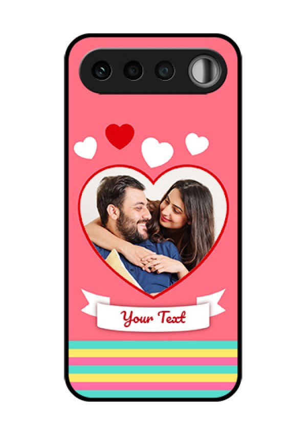 Realme 16 5G Custom Glass Phone Case - Love Shapes Doodle Design