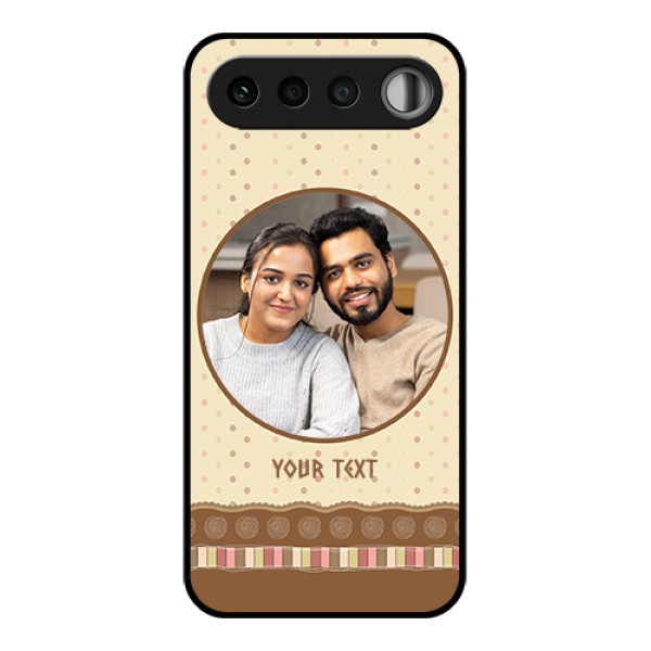 Realme 16 5G Custom Glass Phone Case - Brown Dotted Mobile Case Design