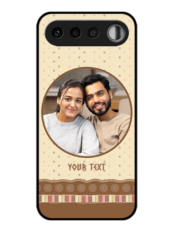 Custom Realme 16 5G Custom Glass Phone Case - Brown Dotted Mobile Case Design