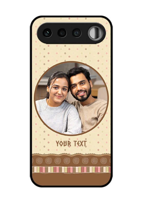 Realme 16 5G Custom Glass Phone Case - Brown Dotted Mobile Case Design