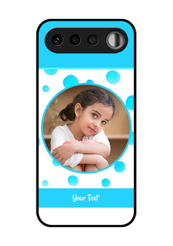 Realme 16 5G Custom Glass Phone Case - Blue Bubbles Pattern Design