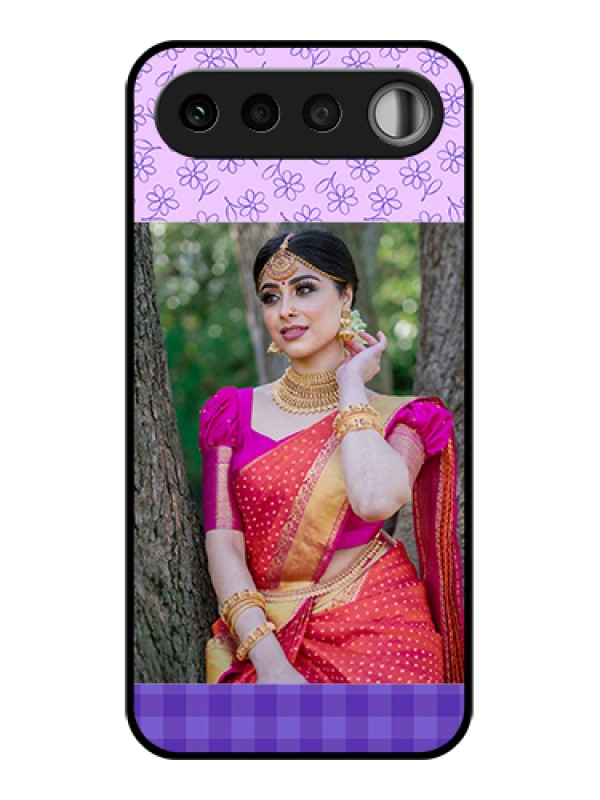 Custom Realme 16 5G Custom Glass Phone Case - Purple Floral Design